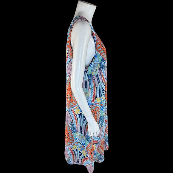 Madison Leigh Dress 18 Multicolor Sleeveless Beaded Neckline A-Line Polyester - Picture 10 of 13